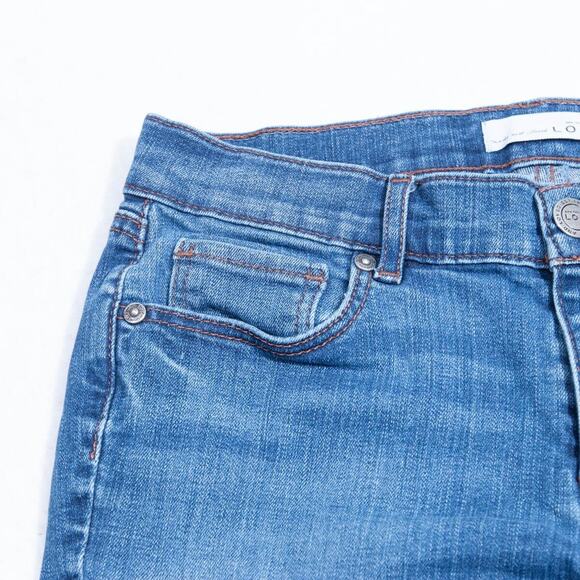 LOFT Blue Skinny Jeans with Stretch Mid-Rise - Picture 5 of 10